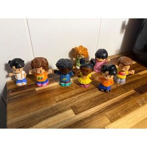 Fisher Price Little People Figures Lot 8 Diverse Kids Toddler Toy People Figures
